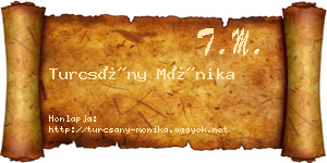 Turcsány Mónika névjegykártya
